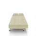 Sofá Cama Sala de Estar 193cm Belinda com Pés Alumínio Linho Off White G45 - Gran Belo