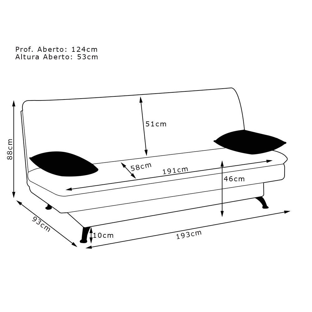 Sofá Cama Sala de Estar 193cm Belinda com Pés Alumínio Veludo Azul Marinho G45 - Gran Belo