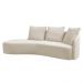 Sofá Chaise Decorativa Emilia 250cm com Almofadas Linho Bege Claro G92 - Gran Belo