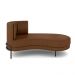 Sofá Chaise Lado Direito Downey Sala de Estar PU Marrom G15 - Gran Belo