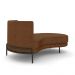 Sofá Chaise Lado Direito Downey Sala de Estar PU Marrom G15 - Gran Belo