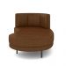 Sofá Chaise Lado Direito Downey Sala de Estar PU Marrom G15 - Gran Belo