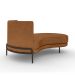 Sofá Chaise Lado Direito Downey Sala de Estar PU Whisky G15 - Gran Belo