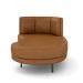 Sofá Chaise Lado Direito Downey Sala de Estar PU Whisky G15 - Gran Belo
