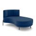 Sofá Chaise Lado Direito Downey Sala de Estar Veludo Azul G15 - Gran Belo