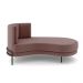 Sofá Chaise Lado Direito Downey Sala de Estar Veludo Rosê G15 - Gran Belo