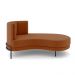 Sofá Chaise Lado Direito Downey Sala de Estar Veludo Terracota G15 - Gran Belo