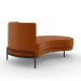 Sofá Chaise Lado Direito Downey Sala de Estar Veludo Terracota G15 - Gran Belo