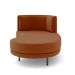 Sofá Chaise Lado Direito Downey Sala de Estar Veludo Terracota G15 - Gran Belo
