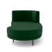 Sofá Chaise Lado Direito Downey Sala de Estar Veludo Verde G15 - Gran Belo