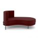 Sofá Chaise Lado Direito Downey Sala de Estar Veludo Vermelho G15 - Gran Belo
