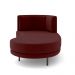 Sofá Chaise Lado Direito Downey Sala de Estar Veludo Vermelho G15 - Gran Belo
