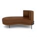 Sofá Chaise Lado Esquerdo Downey Sala de Estar PU Marrom G15 - Gran Belo