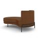 Sofá Chaise Lado Esquerdo Downey Sala de Estar PU Marrom G15 - Gran Belo