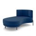 Sofá Chaise Lado Esquerdo Downey Sala de Estar Veludo Azul G15 - Gran Belo