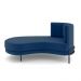 Sofá Chaise Lado Esquerdo Downey Sala de Estar Veludo Azul G15 - Gran Belo