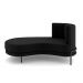 Sofá Chaise Lado Esquerdo Downey Sala de Estar Veludo Preto G15 - Gran Belo