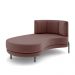 Sofá Chaise Lado Esquerdo Downey Sala de Estar Veludo Rosê G15 - Gran Belo