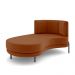 Sofá Chaise Lado Esquerdo Downey Sala de Estar Veludo Terracota G15 - Gran Belo