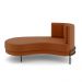 Sofá Chaise Lado Esquerdo Downey Sala de Estar Veludo Terracota G15 - Gran Belo