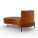 Sofá Chaise Lado Esquerdo Downey Sala de Estar Veludo Terracota G15 - Gran Belo