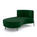 Sofá Chaise Lado Esquerdo Downey Sala de Estar Veludo Verde G15 - Gran Belo