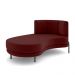 Sofá Chaise Lado Esquerdo Downey Sala de Estar Veludo Vermelho G15 - Gran Belo