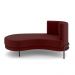 Sofá Chaise Lado Esquerdo Downey Sala de Estar Veludo Vermelho G15 - Gran Belo