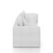 Sofá Curvo Decorativo Kimiko 287Cm 2 Lugares Sala de Estar com Chaise Bouclê Branco G52 - Gran Belo