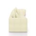 Sofá Curvo Decorativo Kimiko 287Cm 2 Lugares Sala de Estar com Chaise Bouclê Off White G52 - Gran Belo