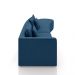 Sofá Curvo Decorativo Kimiko 297Cm 2 Lugares Sala de Estar com Chaise Veludo Azul Petróleo G52 - Gran Belo