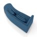 Sofá Curvo Decorativo Kimiko 297Cm 2 Lugares Sala de Estar com Chaise Veludo Azul Petróleo G52 - Gran Belo