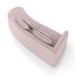 Sofá Curvo Decorativo Kimiko 307Cm 3 Lugares Sala de Estar com Chaise Veludo Rosê G52 - Gran Belo