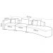 Sofá Curvo Decorativo Kimiko 427Cm 5 Lugares Sala de Estar com Chaise Bouclê Off White G52 - Gran Belo