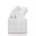 Sofá Curvo Decorativo Kimiko 437Cm 5 Lugares Sala de Estar com Chaise Bouclê Branco G52 - Gran Belo