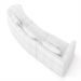 Sofá Curvo Decorativo Kimiko 437Cm 5 Lugares Sala de Estar com Chaise Bouclê Branco G52 - Gran Belo