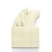 Sofá Curvo Decorativo Kimiko 437Cm 5 Lugares Sala de Estar com Chaise Bouclê Off White G52 - Gran Belo