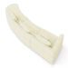 Sofá Curvo Decorativo Kimiko 437Cm 5 Lugares Sala de Estar com Chaise Bouclê Off White G52 - Gran Belo