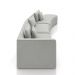 Sofá Curvo Decorativo Kimiko 437Cm 5 Lugares Sala de Estar com Chaise Veludo Cinza G52 - Gran Belo