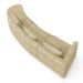 Sofá Curvo Decorativo Kimiko 447Cm 5 Lugares Sala de Estar com Chaise Bouclê Bege G52 - Gran Belo
