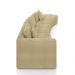 Sofá Curvo Decorativo Kimiko 447Cm 5 Lugares Sala de Estar com Chaise Bouclê Bege G52 - Gran Belo