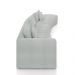 Sofá Curvo Decorativo Kimiko 447Cm 5 Lugares Sala de Estar com Chaise Bouclê Cinza G52 - Gran Belo