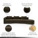 Sofá Curvo Decorativo Kimiko 447Cm 5 Lugares Sala de Estar com Chaise Veludo Marrom G52 - Gran Belo