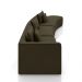 Sofá Curvo Decorativo Kimiko 447Cm 5 Lugares Sala de Estar com Chaise Veludo Marrom G52 - Gran Belo