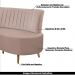 Sofá Decorativo 1,35M 2 Lugares Katara Veludo Rosê G33 - Gran Belo
