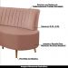 Sofá Decorativo 1,60M 2 Lugares Katara Veludo Rosê G33 - Gran Belo
