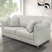 Sofá Decorativo 160cm 2 Lugares com 4 Almofadas Armstrong Veludo Prata G63 - Gran Belo