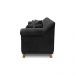 Sofá Decorativo 160cm 2 Lugares com 4 Almofadas Armstrong Veludo Preto G63 - Gran Belo