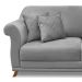Sofá Decorativo 180cm 2 Lugares com 4 Almofadas Armstrong Veludo Cinza G63 - Gran Belo