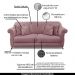 Sofá Decorativo 180cm 2 Lugares com 4 Almofadas Armstrong Veludo Lilás G63 - Gran Belo